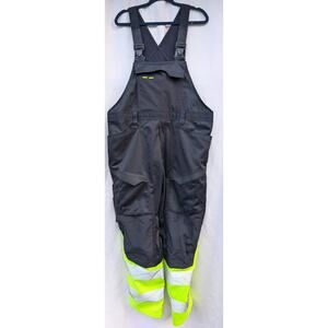 Mascot Mens Hi Vis Brace Kneepad Bib Sz 42.5 Pockets Cordura 19669-236 Workwear